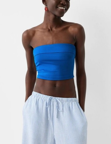 Top Bershka, albastru