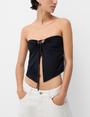 Top Bershka, negru