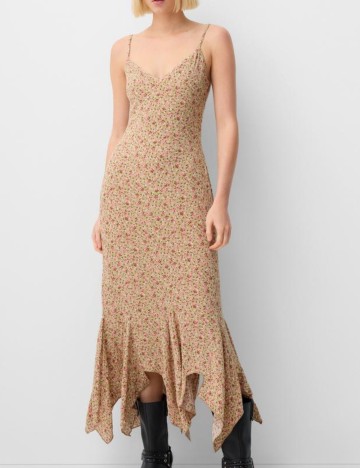 Rochie midi Bershka, mix culori