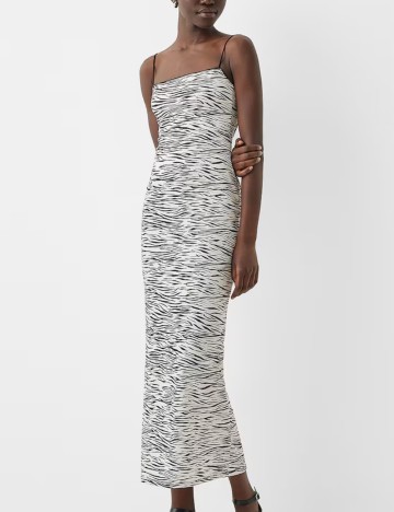 Rochie midi Bershka, mix culori