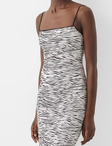 Rochie midi Bershka, mix culori