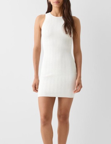 Rochie mini Bershka, alb
