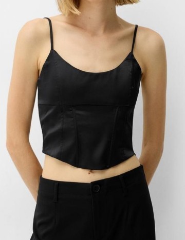 Top Bershka, negru