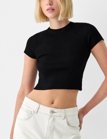 Top Bershka, negru