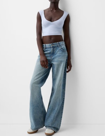 Top Bershka, albastru