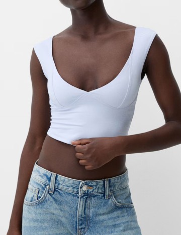 Top Bershka, albastru