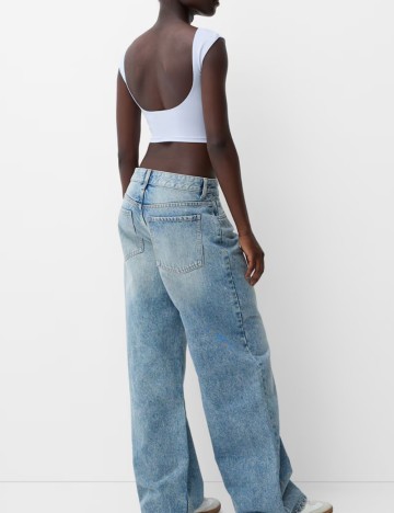 Top Bershka, albastru