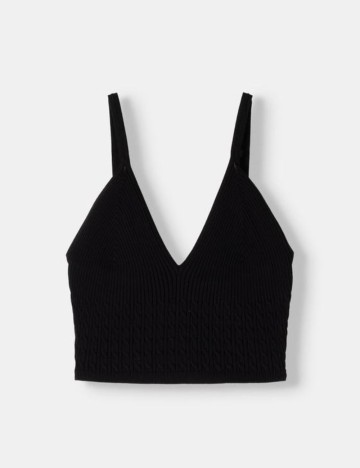 Top Bershka, negru
