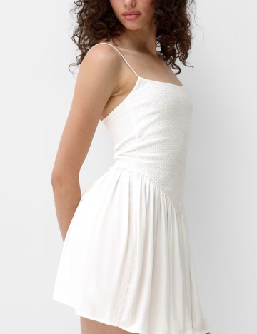 Rochie mini Bershka, alb
