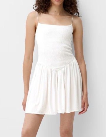 Rochie mini Bershka, alb