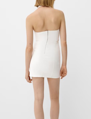 Rochie mini Bershka, alb