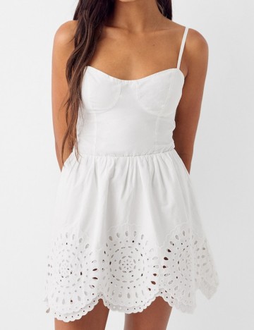 Rochie mini Bershka, alb