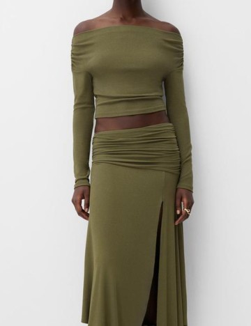 Bluză Bershka, kaki