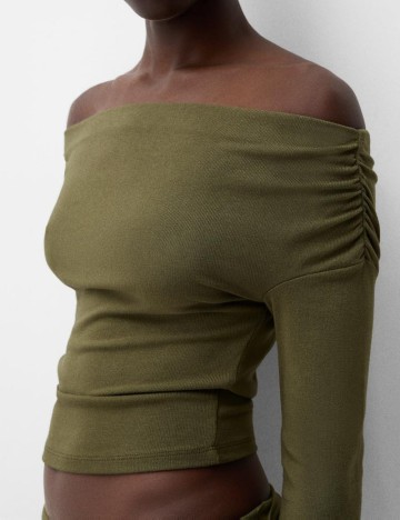 Bluză Bershka, kaki