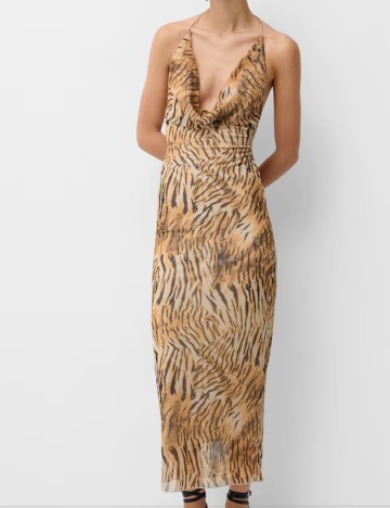 Rochie maxi Bershka, mix culori