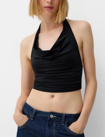 Top Bershka, negru
