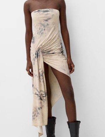 Rochie midi Bershka, mix culori