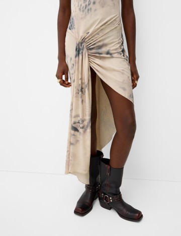 Rochie midi Bershka, mix culori