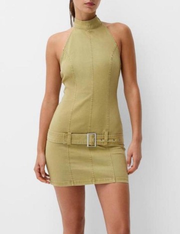 Rochie midi Bershka, verde