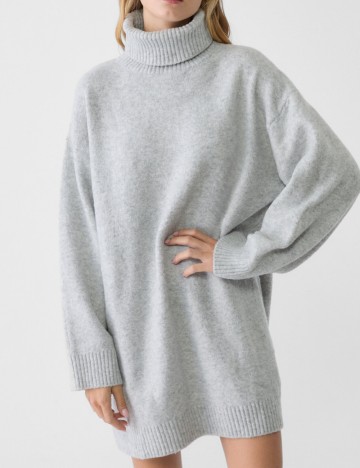 Rochie tricotată Stradivarius, gri