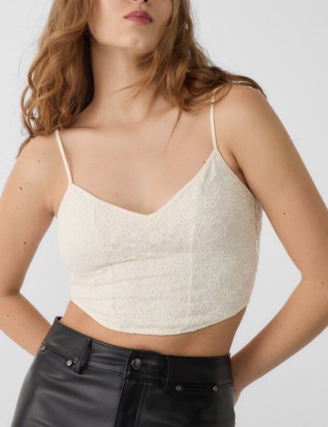 Top Stradivarius, crem