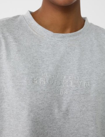 Tricou Stradivarius, gri