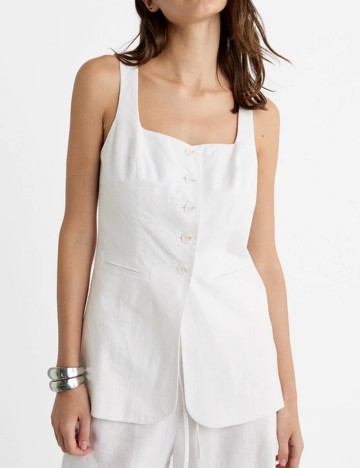 Vestă Stradivarius, alb