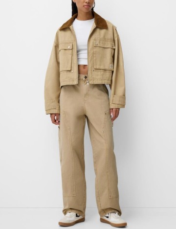 Pantaloni Bershka, bej