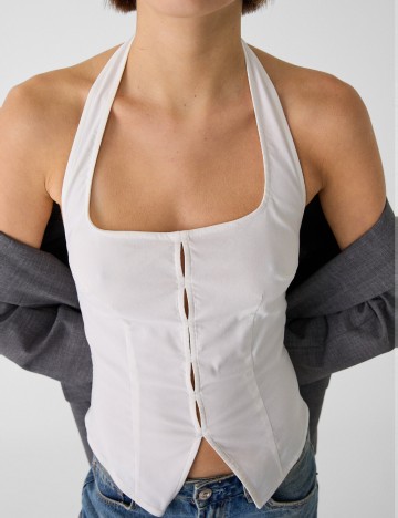 Top Stradivarius, alb