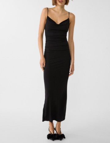 Rochie maxi Stradivarius, negru