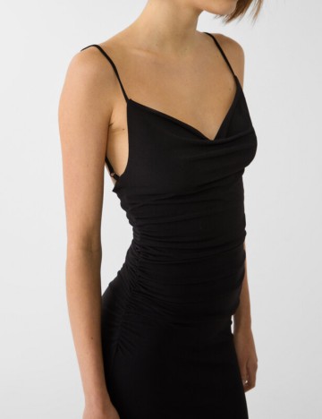 Rochie maxi Stradivarius, negru