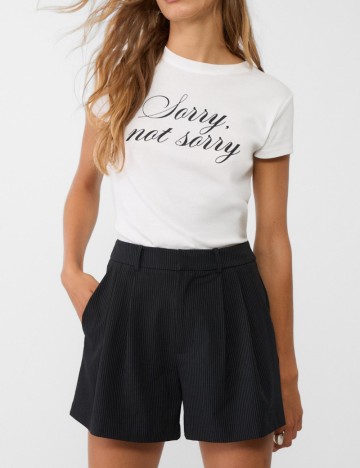 Pantaloni scurți Stradivarius, negru