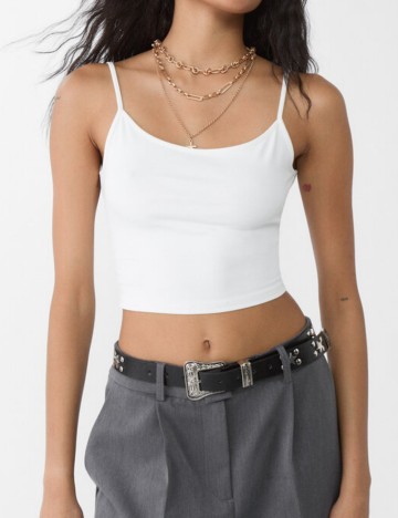 Top Stradivarius, alb