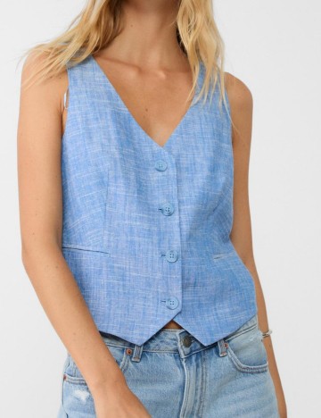 Vestă Stradivarius, albastru