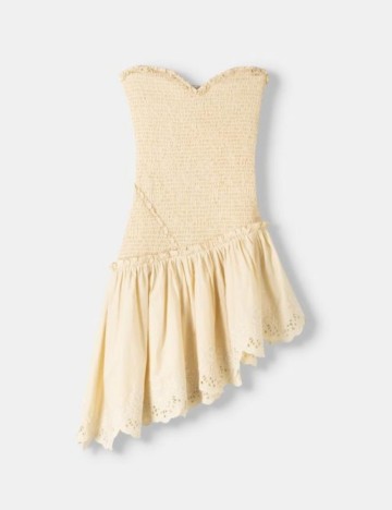 Rochie mini Bershka, crem