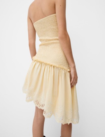 Rochie mini Bershka, crem