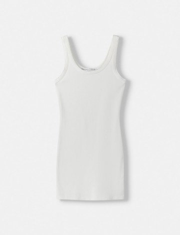 Rochie mini Bershka, alb