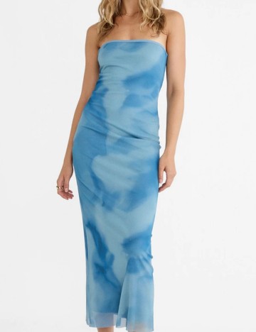 Rochie midi Stradivarius, albastru