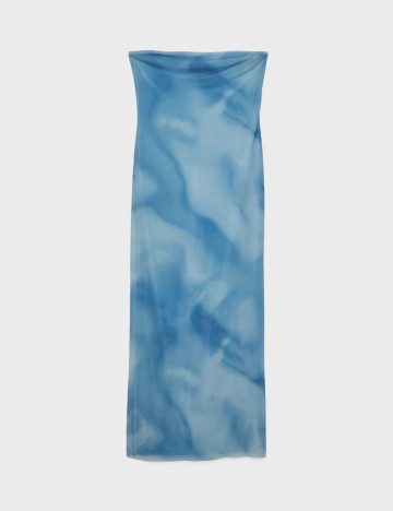 Rochie midi Stradivarius, albastru