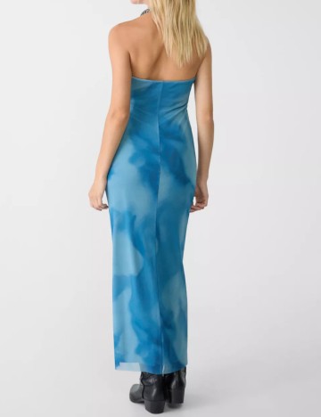 Rochie midi Stradivarius, albastru