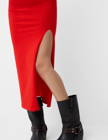 Rochie maxi Bershka, roșu