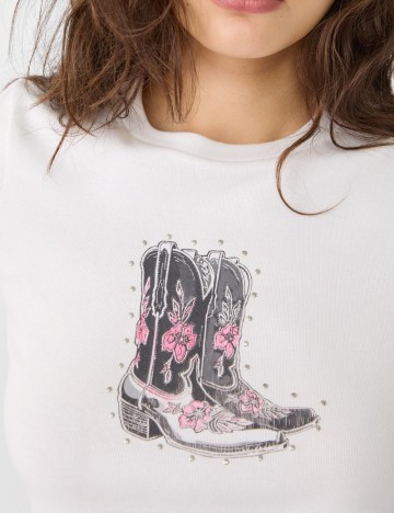 Tricou Stradivarius, alb