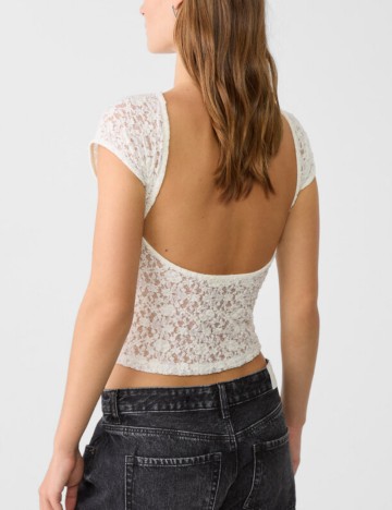 Top Stradivarius, alb