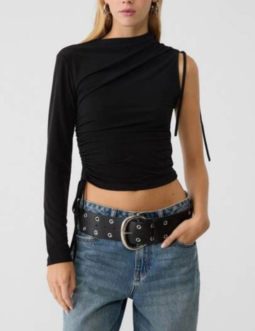 Bluză Stradivarius, negru