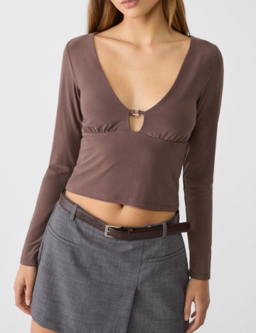 Bluză Stradivarius, maro