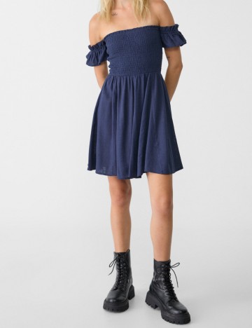 Rochie mini Stradivarius, albastru