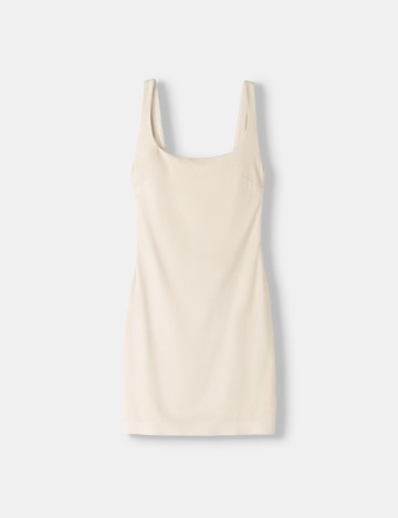 Rochie mini Bershka, crem