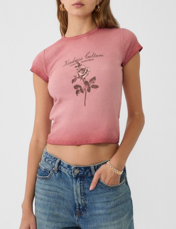 Tricou Stradivarius, roz
