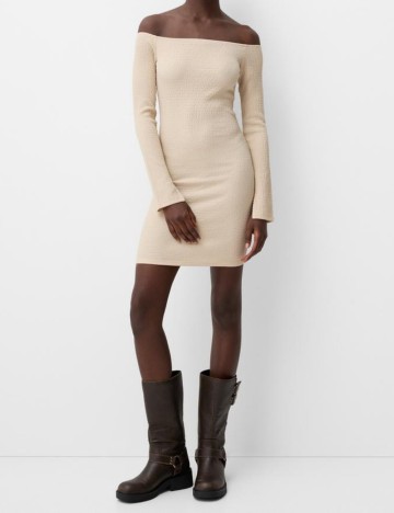 Rochie mini Bershka, bej