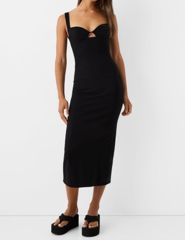 Rochie midi Bershka, negru